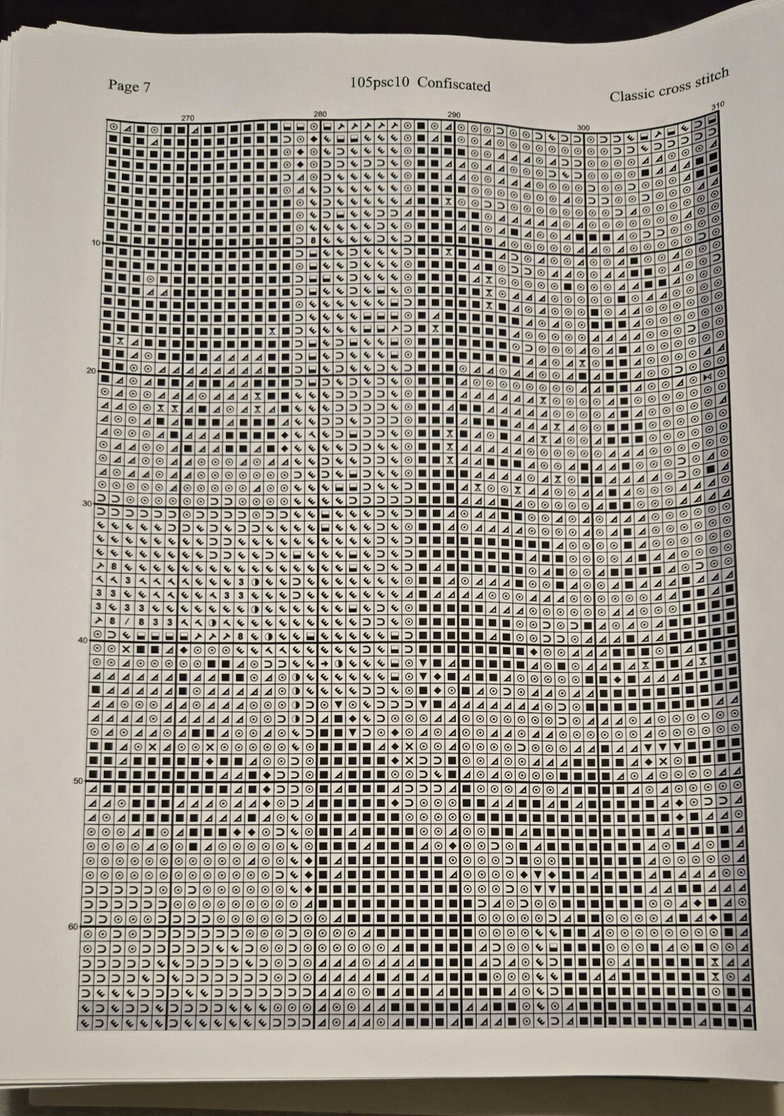 Classic Cross Stitch Pattern - Confiscation