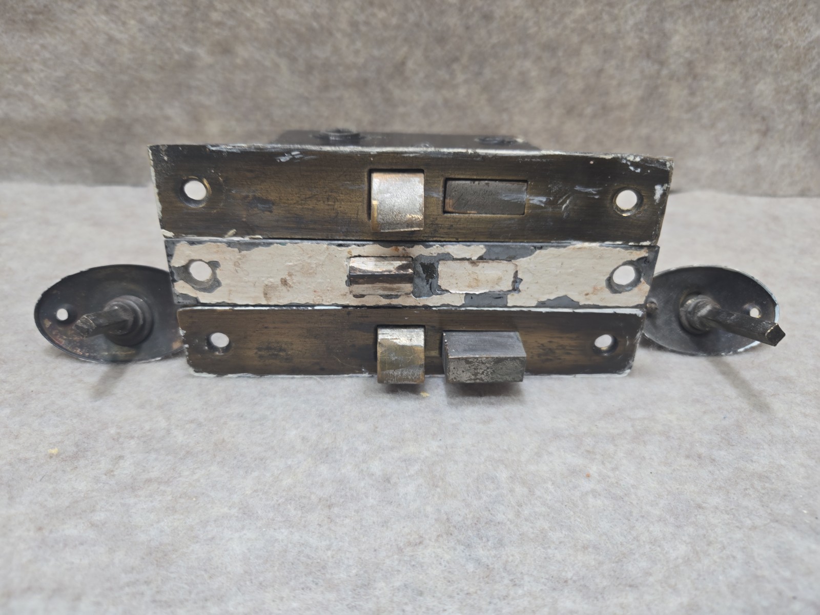 4 Vintage RHC Rim Locks Lot Skeleton Key Door Locks Antique Hardware No Keys