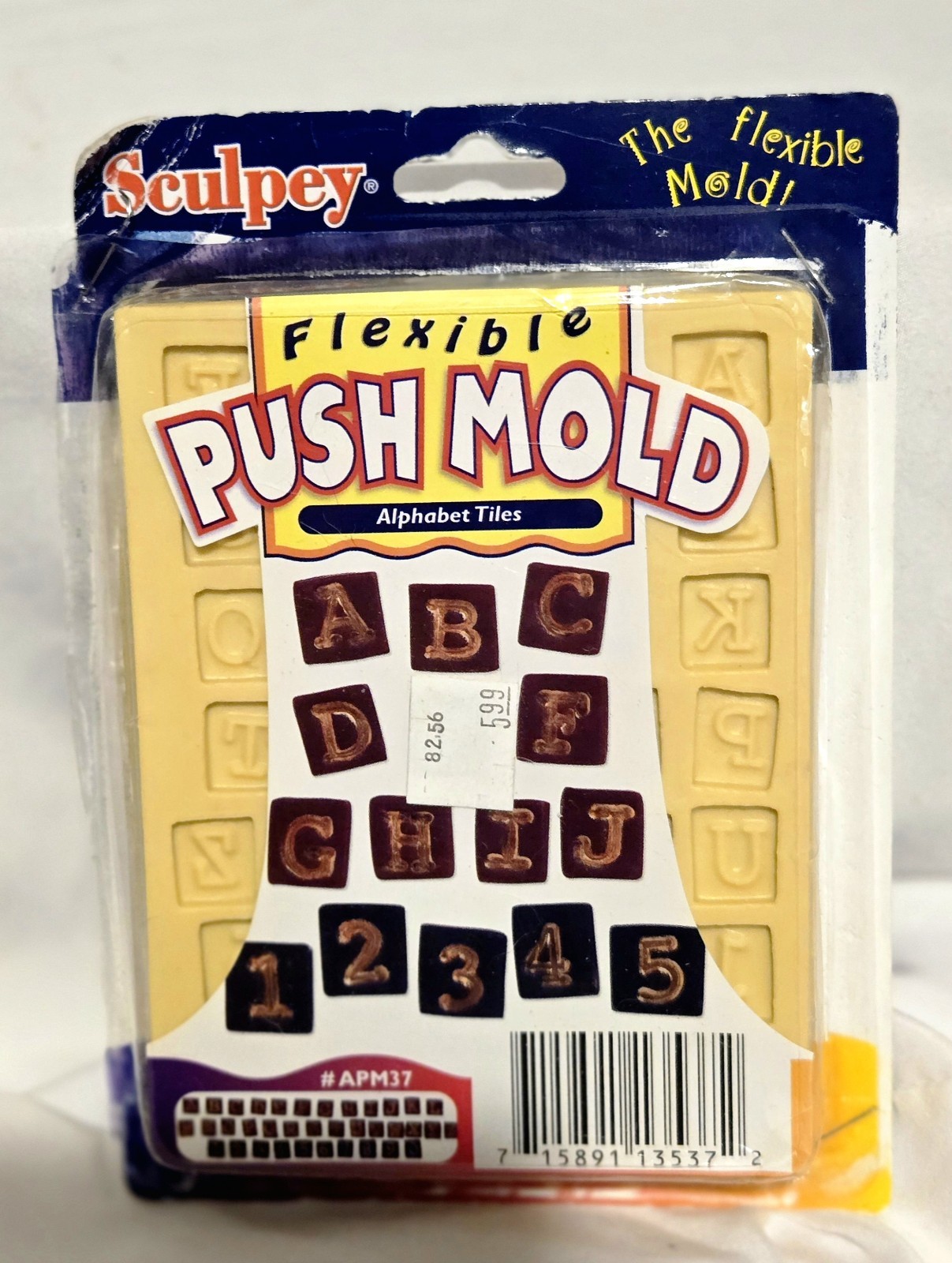 Sculpey Flexible Push Mold APM37 Alphabet Tiles