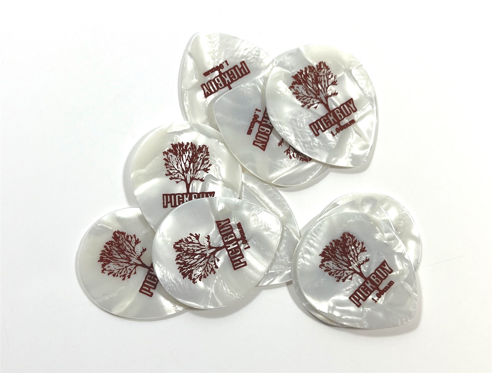 Pickboy Guitar Picks Rounded Jazz Pearloid 10 Pack 1.00mm Heavy