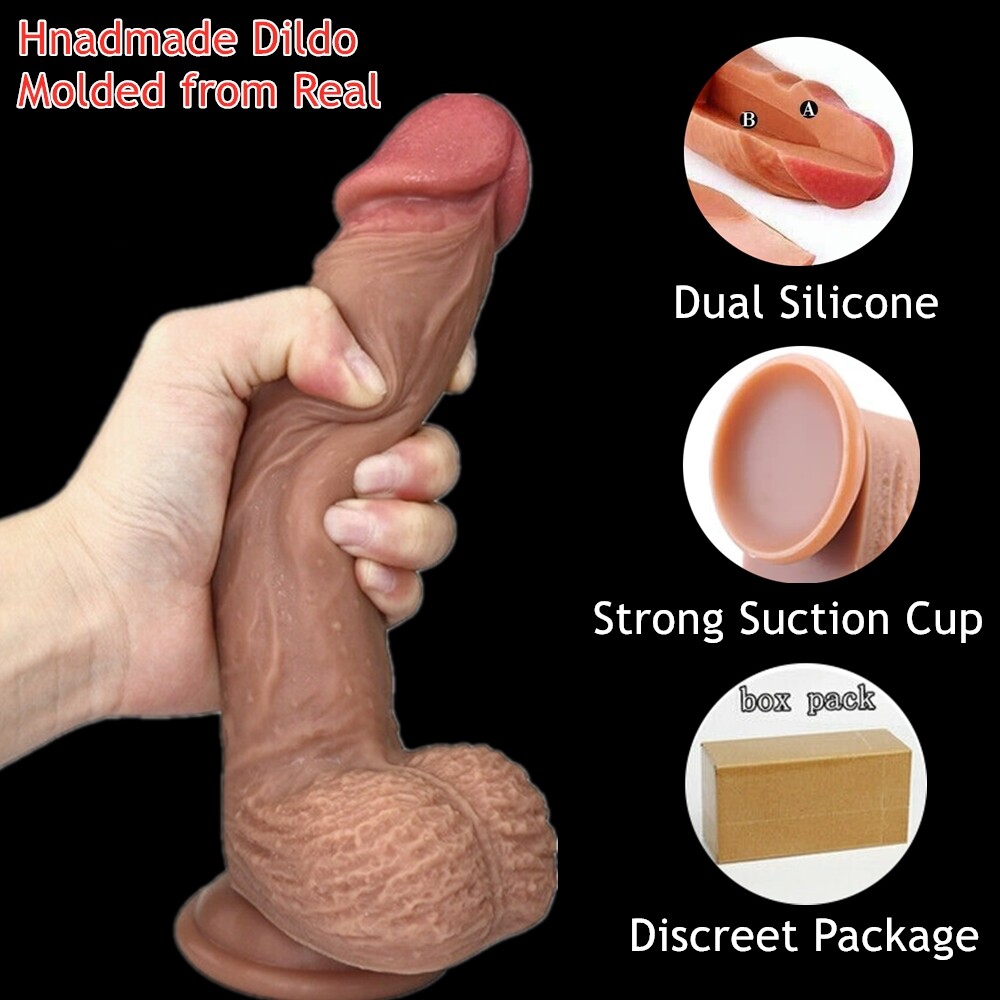 Liquid Silicone Realistic Huge Dildo Suction Cup Anal Vagina Sex Toy for Adult