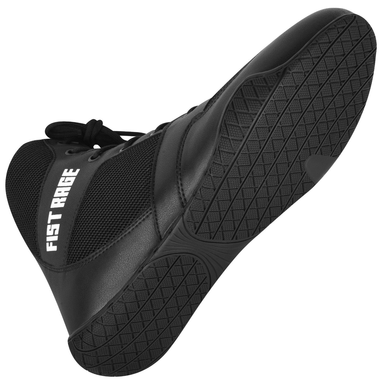FISTRAGE Boxing Shoes Microfiber Leather Kickboxing And Training With Sting Bag