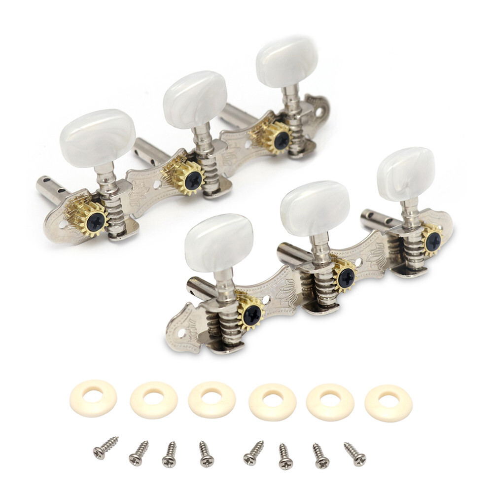 Acoustic Guitar Tuning Pegs Keys Machine Heads Tuners Double Hole 3L 3R Chrome