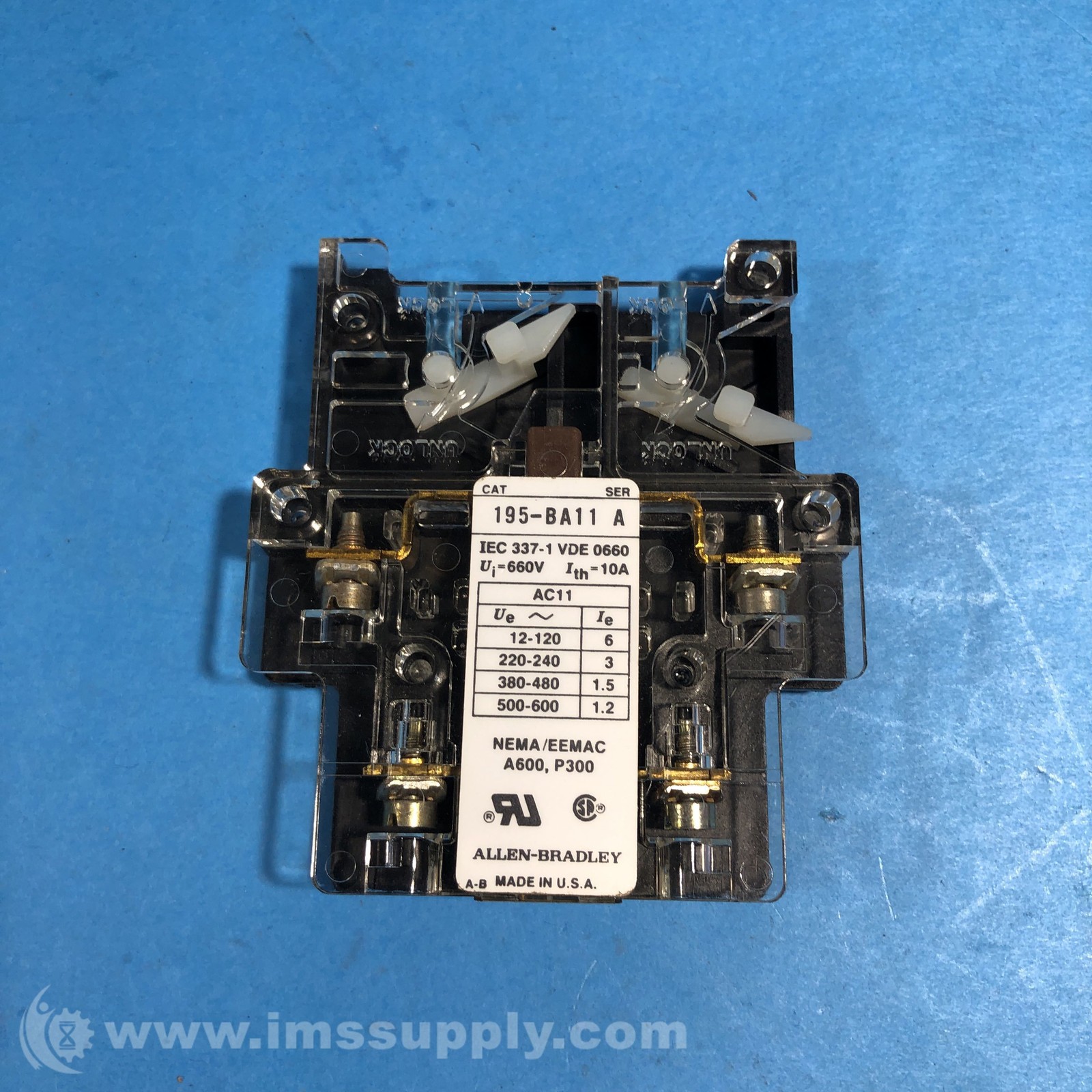 Allen Bradley 195-BA11 Series A Auxiliary Contact Block FNIP