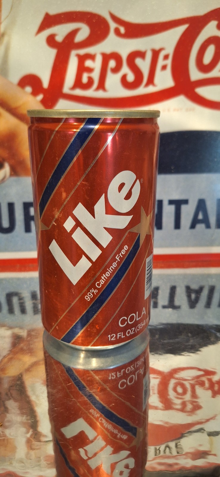 🍺  LIKE Cola Soda Pop Can Advertising Prop Empty 70's 80's