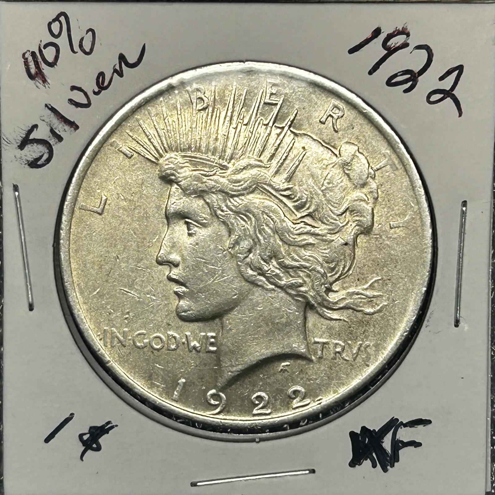 1922 US Silver  Peace  Dollar $1 -