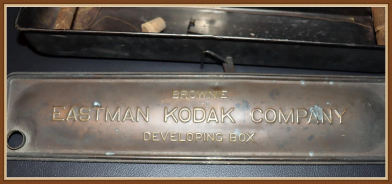 c1910 EASTMAN KODAK BRASS DEVELOPING BOX - TANK - MADE IN THE U.S.A. - BROWNIE