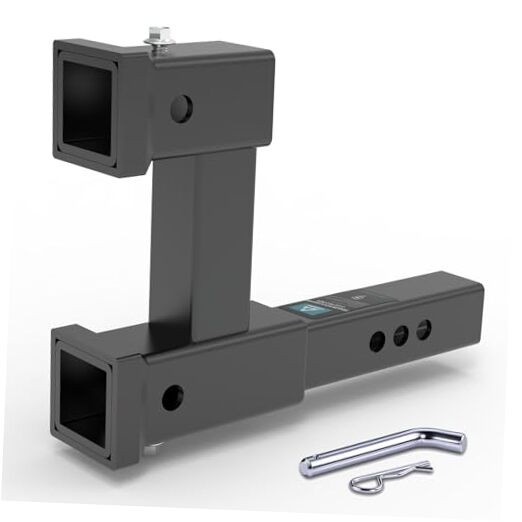 Dual Hitch Receiver Extender - for 2 Inch Receiver, Max 10 2" Dual Extender