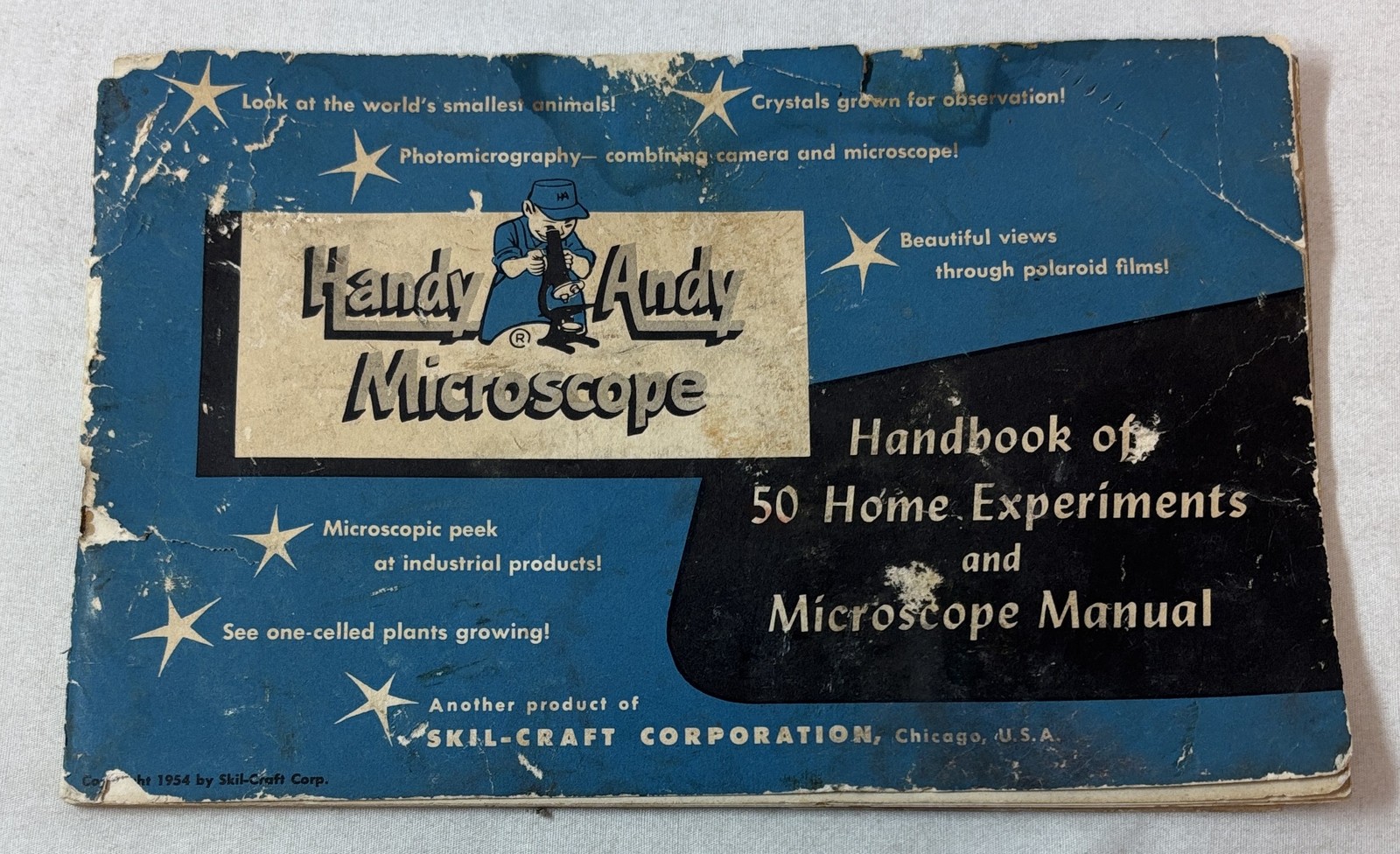 1954 Skil-Craft HANDY ANDY MICROSCOPE HANDBOOK ~ low grade