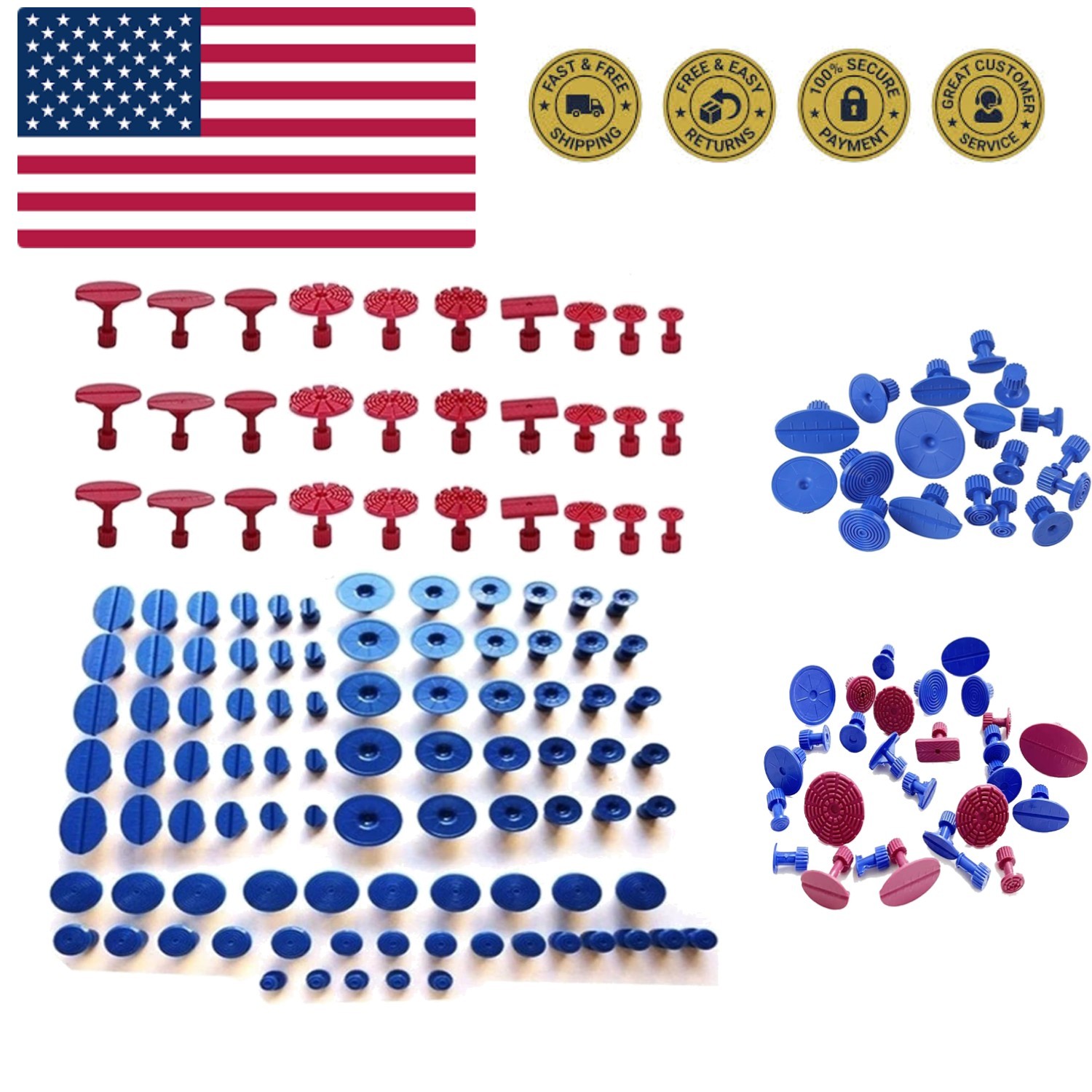 Dent Puller Tabs,120pcs Car Body Dent Removal Pulling Tabs,Paintless Repair T...