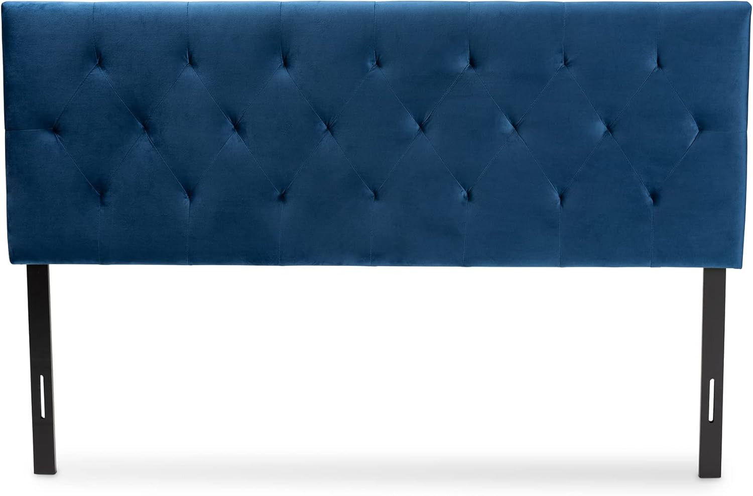 Stylish Navy Blue Velvet Full Size Headboard - Modern Design