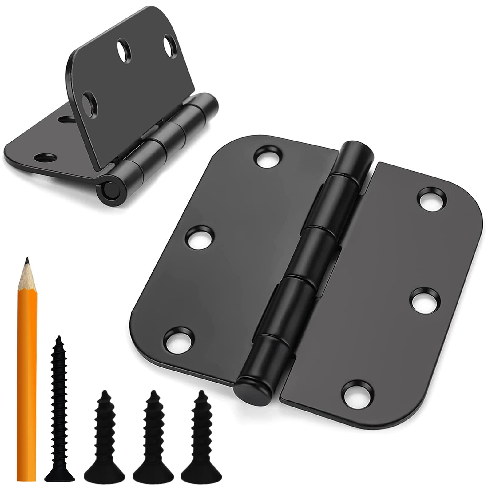 Door Hinges 12 Pack Hinges 3.5" X 3.5" Rounded 5/8" Radius Corners Door Hardware
