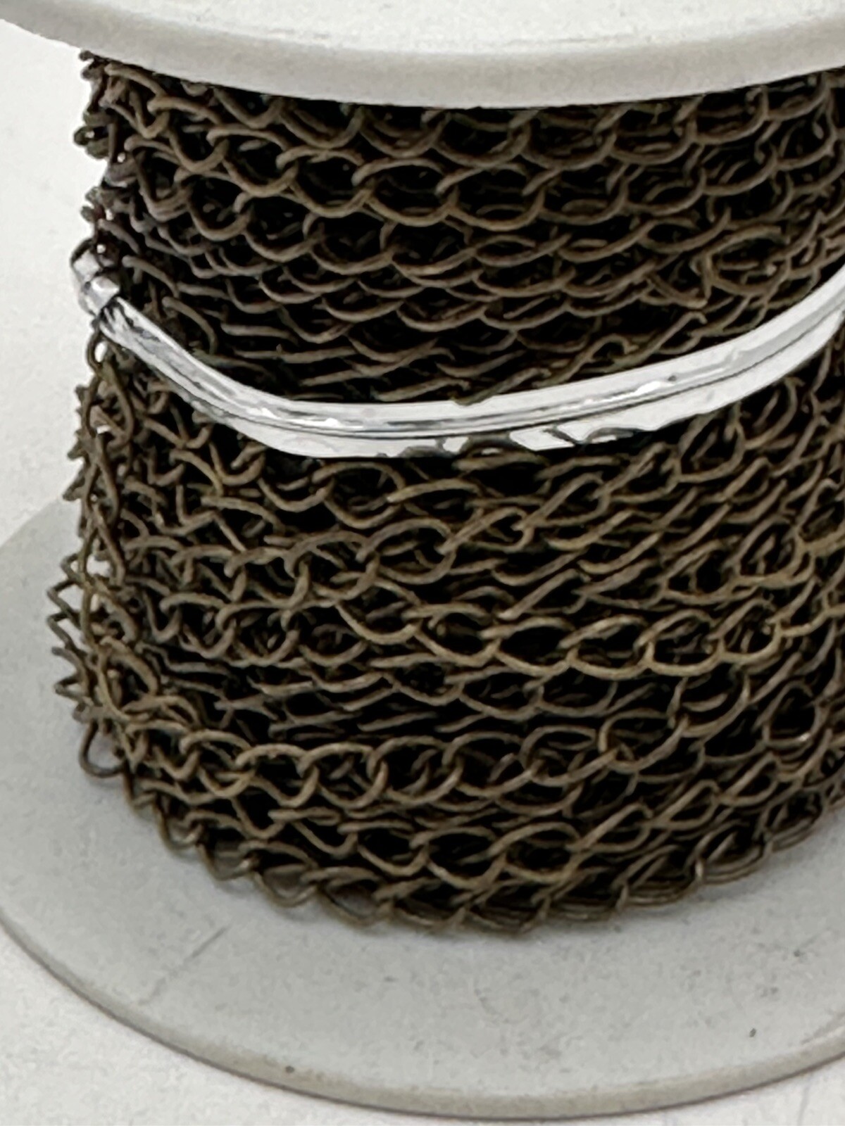 SEVEN  (7) ~ 32ft of 3mm x 4mm Antique Brass Curb Link Chain GBAB2