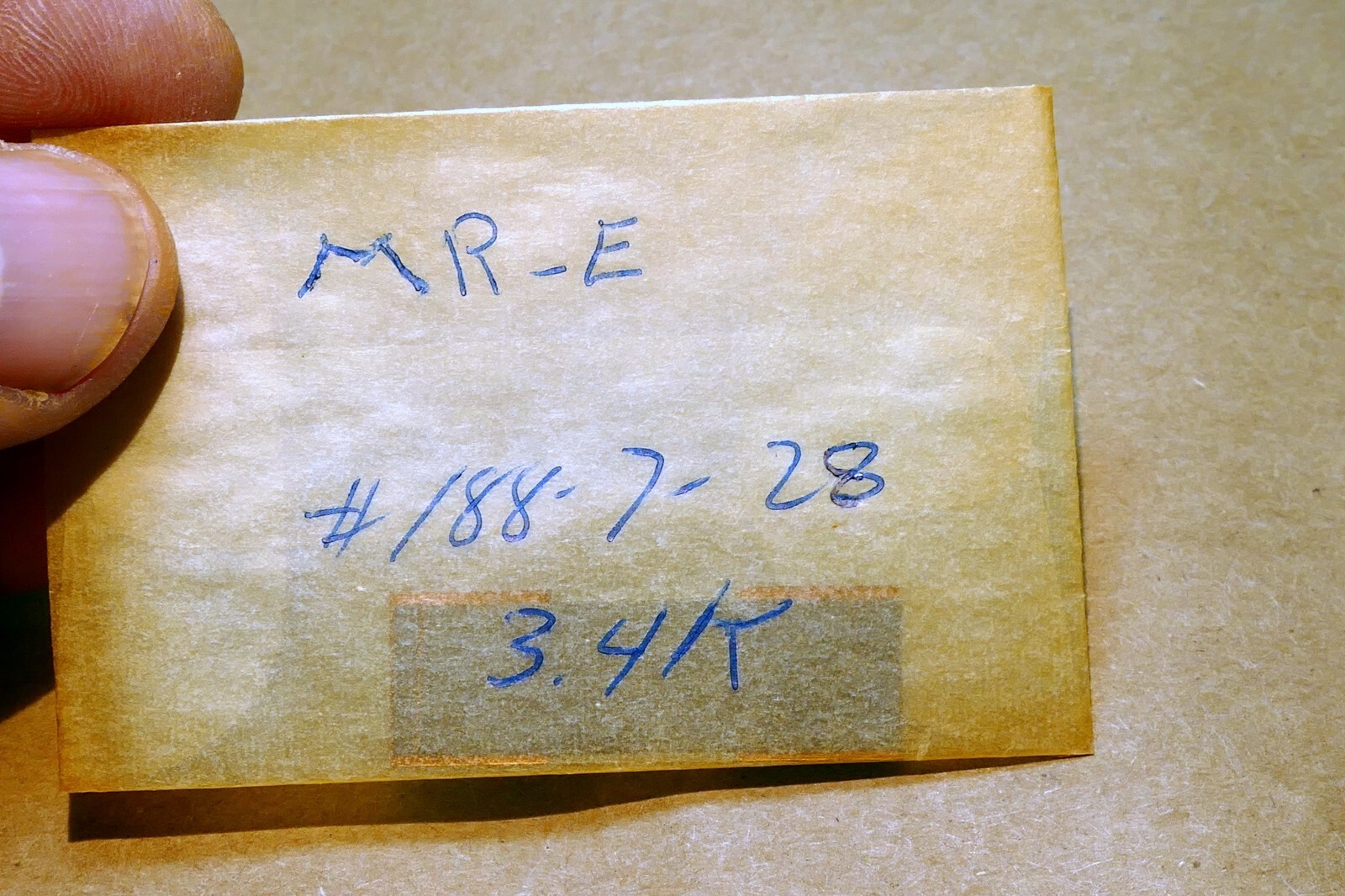 MR-E # 188-7-28 3.4K for resonance microscope