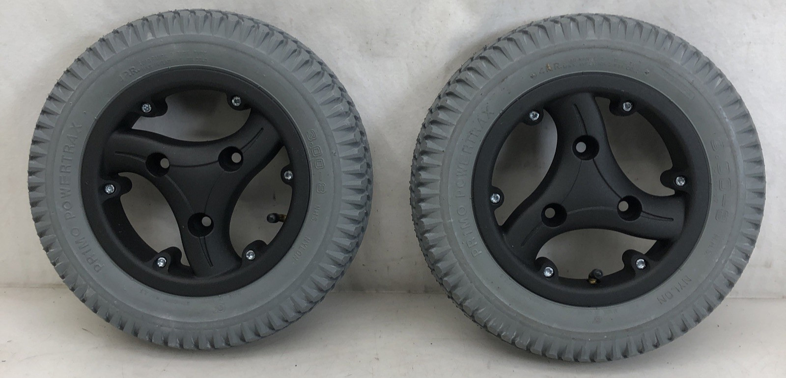 Quickie Q700M Qm-710 Pneumatic NEW SET Drive Wheels Tires 3.00-8 PR1MO POWERTRAX