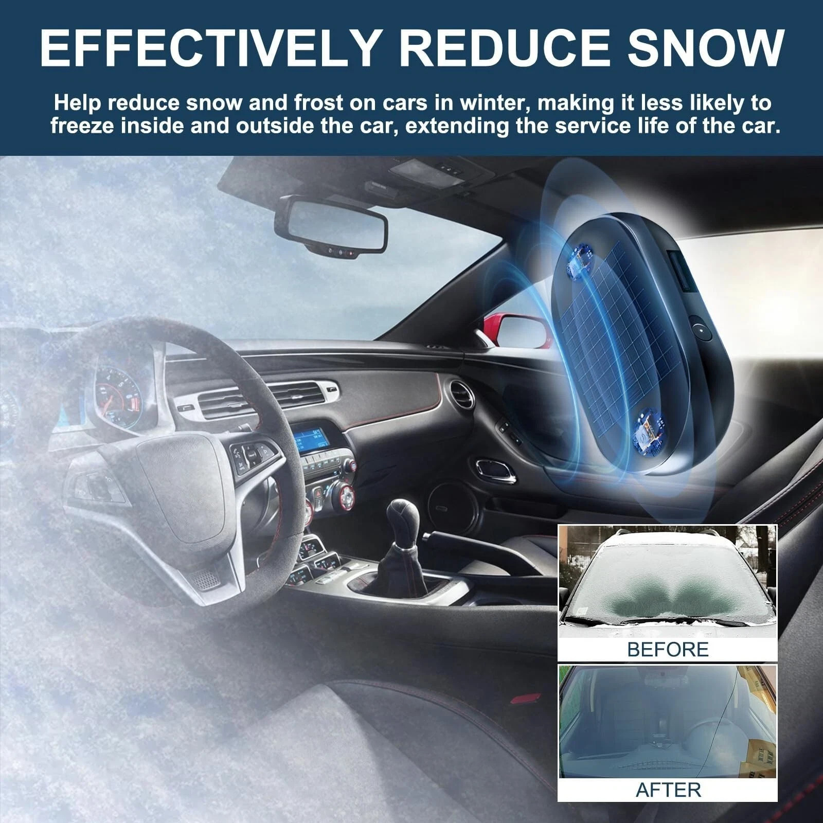 1 PC Electromagnetic Snow Removal Car Deicer Molecular Anti Snow Removal Winter