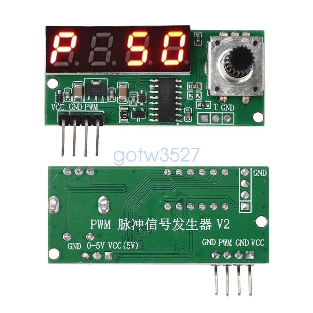 Adjustable PWM Pulse Frequency Duty Cycle Digital Square Wave Signal Generator