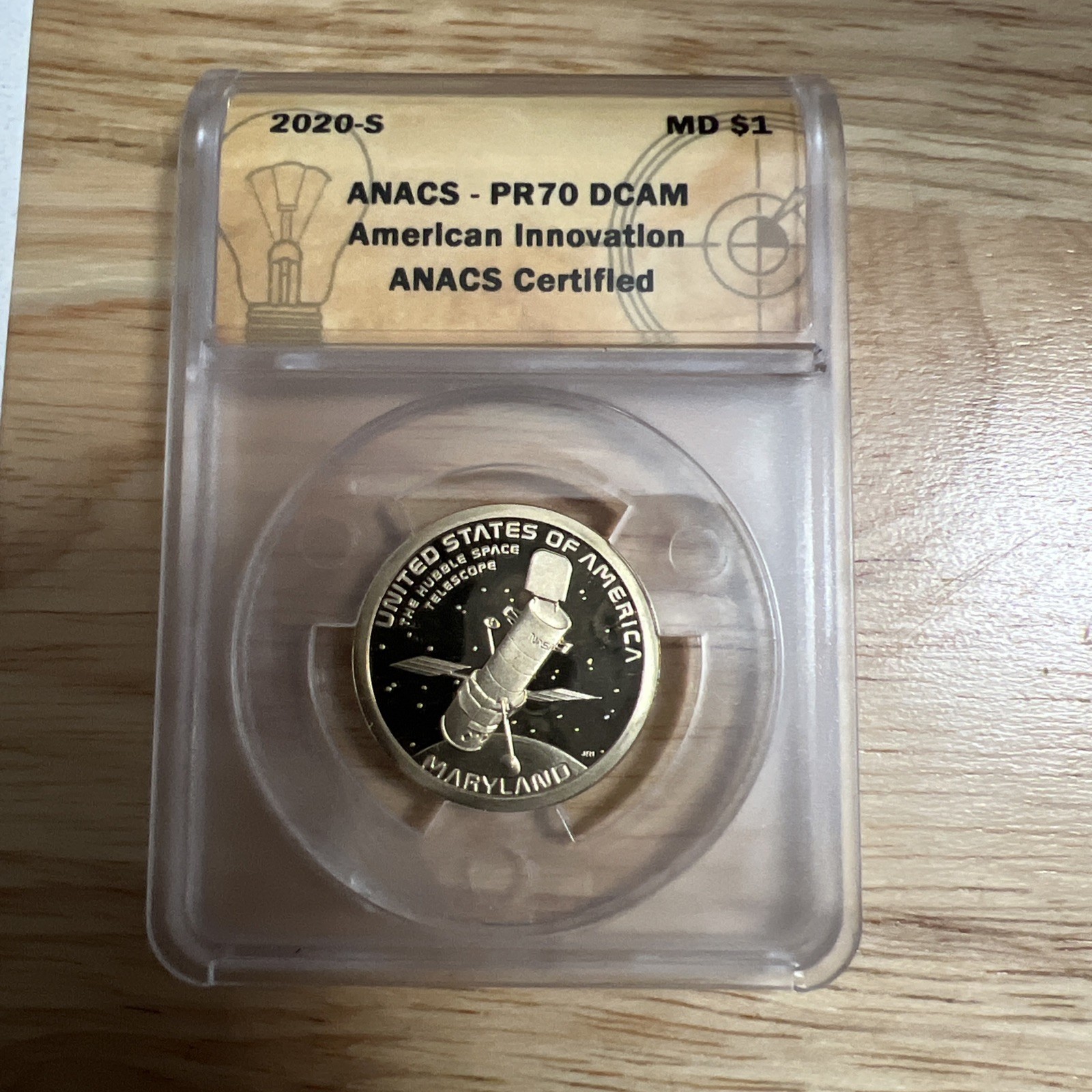 2020 MD $1 American innovation RP70 DCAM & PR70 DCAM ANACS CERT. see discription
