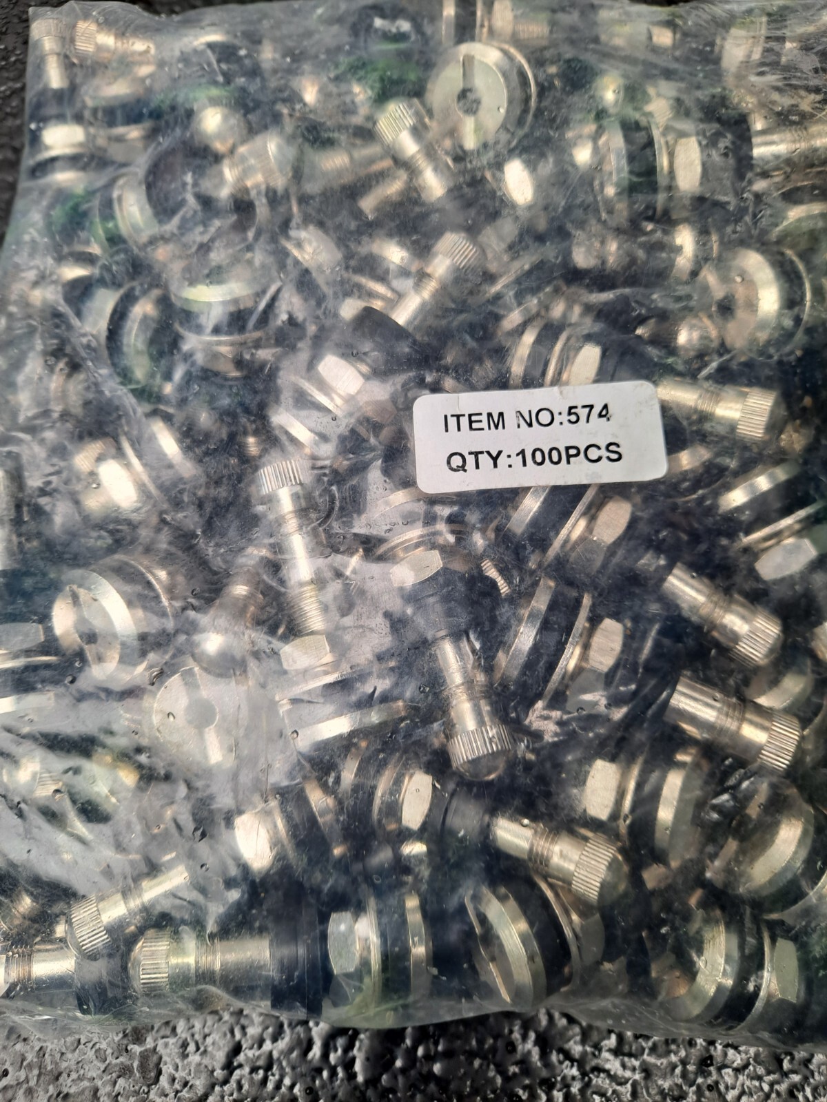 100 Pieces TR416 Metal Valve Stems With .453" & .625" Grommets Silver
