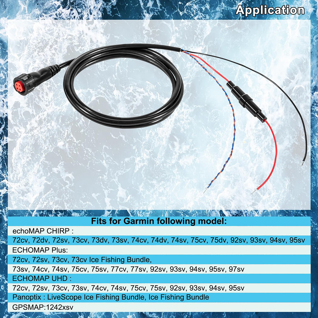 010-12445-00 Power/Data Cable for Garmin echoMAP Chirp/Plus/UHD GPSMAP Panoptix