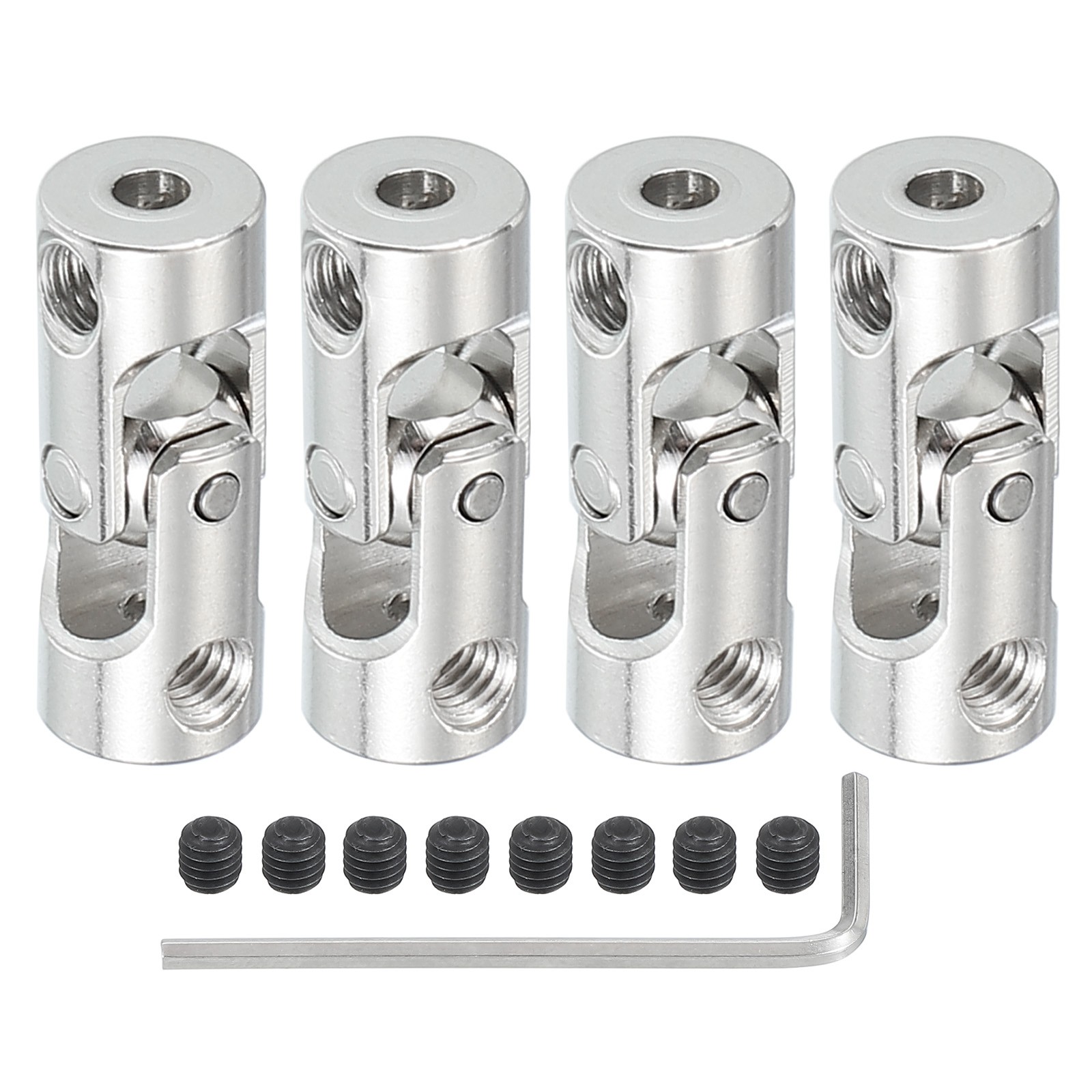4 Pcs Rotatable Universal Steering Shaft 2mm to 3mm Inner Dia with M4 Screws