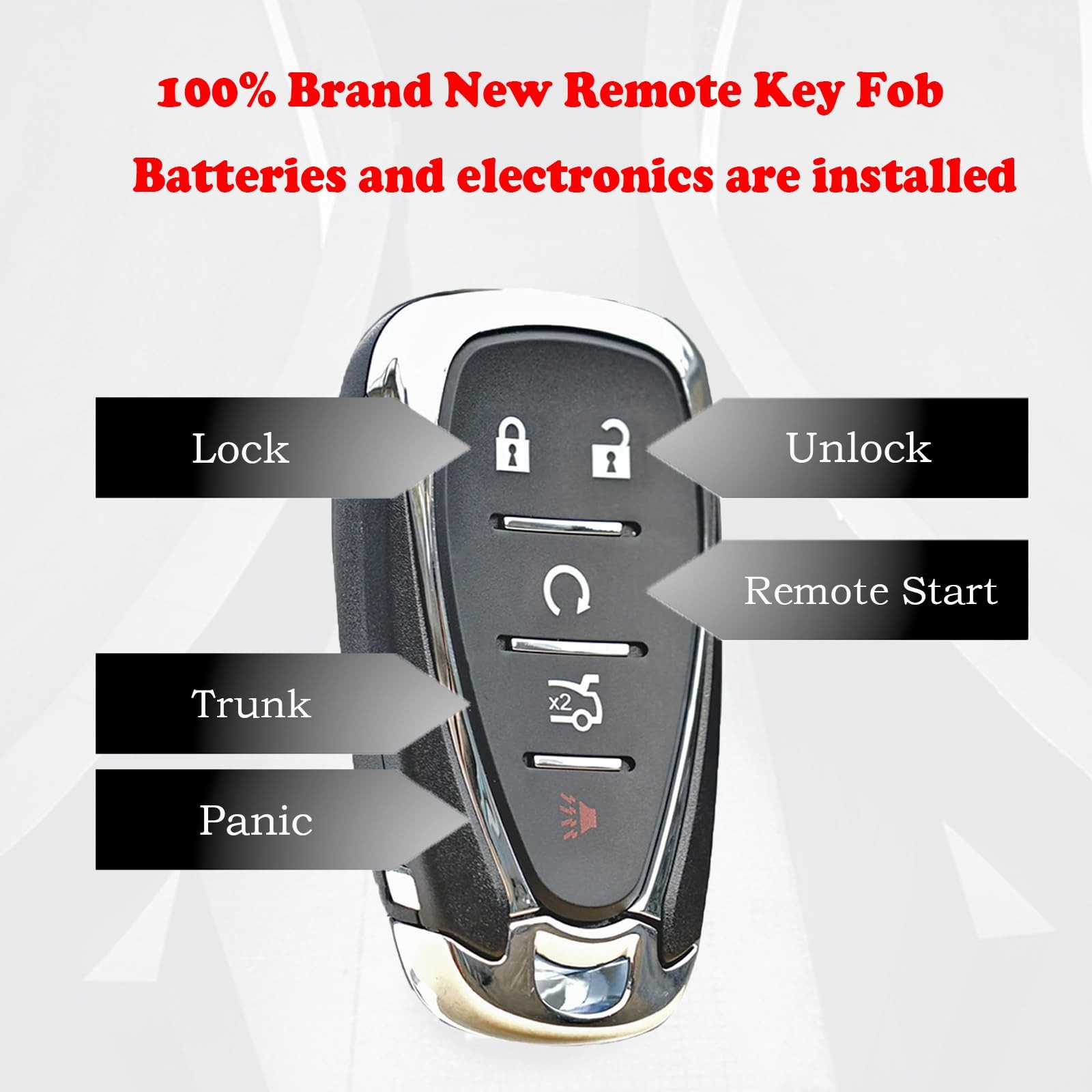 Smart Proximity Key replacement Keyless Entry Remote Fob Silver New