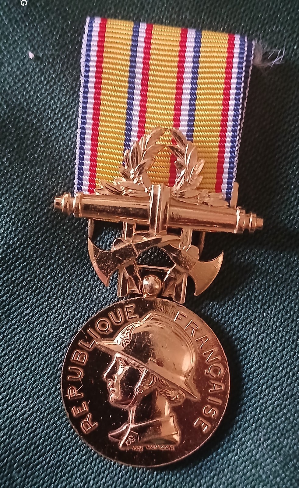 French  Fire Brigade Honor Medal For 35 Yrs Service