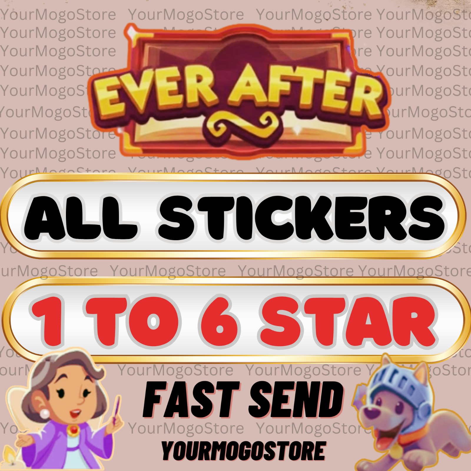 ⭐️ MOGO EVER_AFTER  ALL Stickers 1-2-3-4-5-6 Stars COMPLETED ⚡️MONO_GO FAST SEND