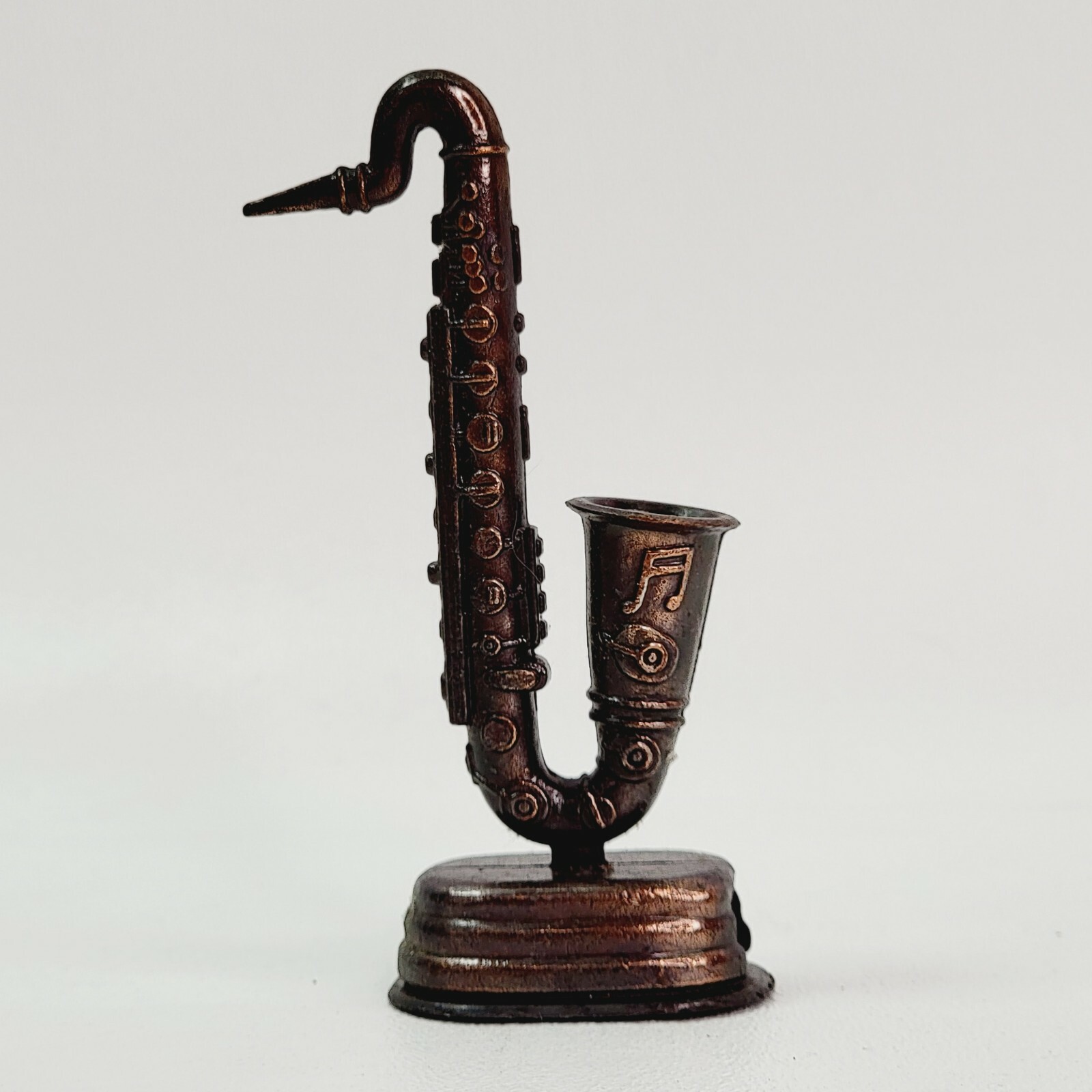 Vintage Die-Cast Metal Antique Finish Saxophone Collectible Pencil Sharpener