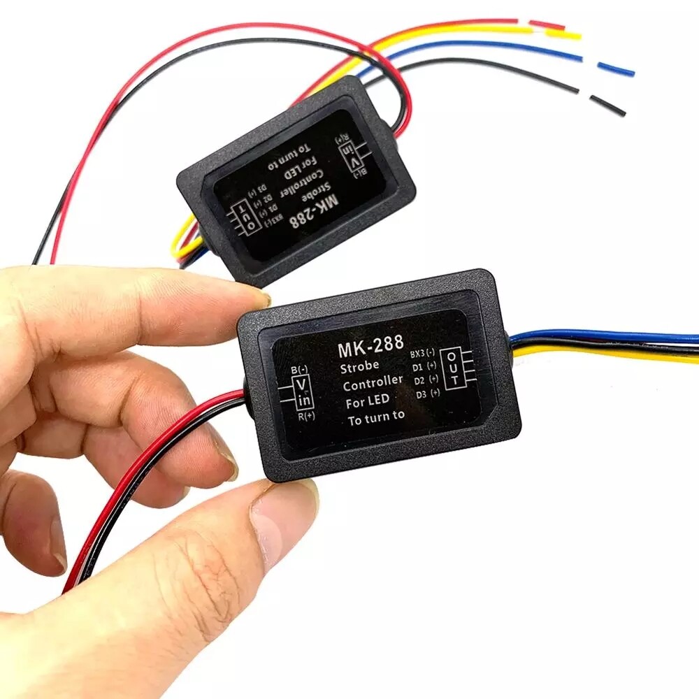 Universal Front/Tail Light Controller 3 Step Sequential Chase Flash Module Boxes