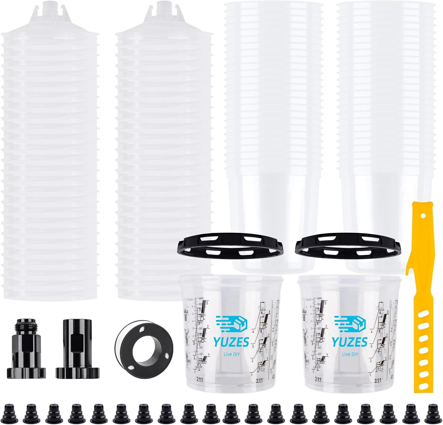 20oz Paint Mixing Cup System 50 Liners HVLP Kit - US