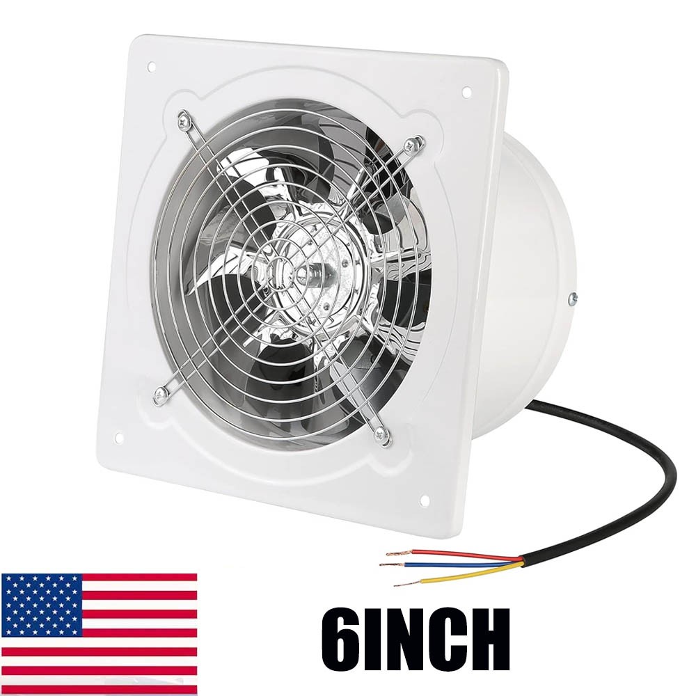 6" Ventilation Extractor Fan 110V Wall Mounted Duct Exhaust Blower Fan White #B