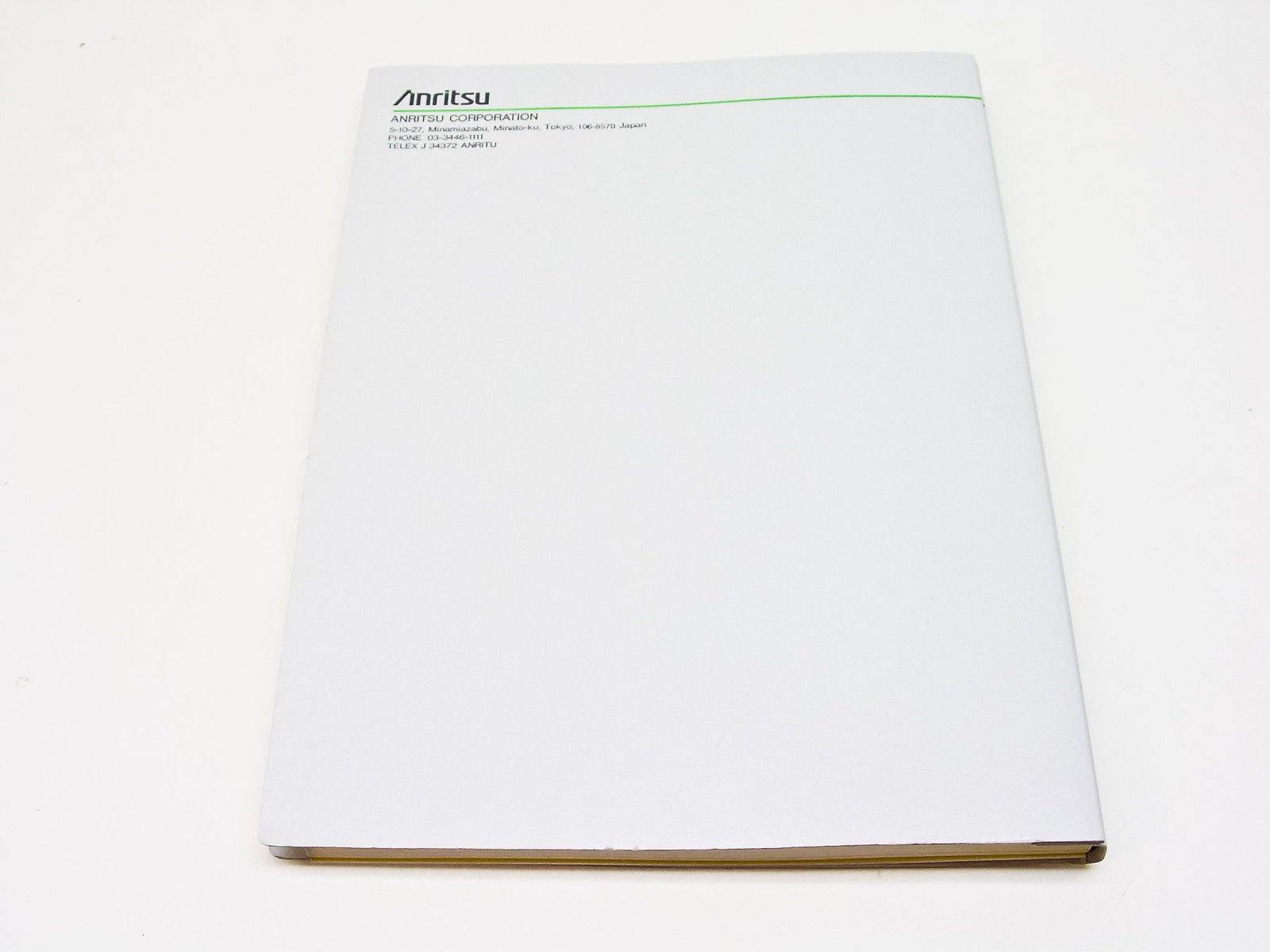 Anritsu Operation Manual vol. 1 MP1552B SDH/PDH/ATM Analyzer