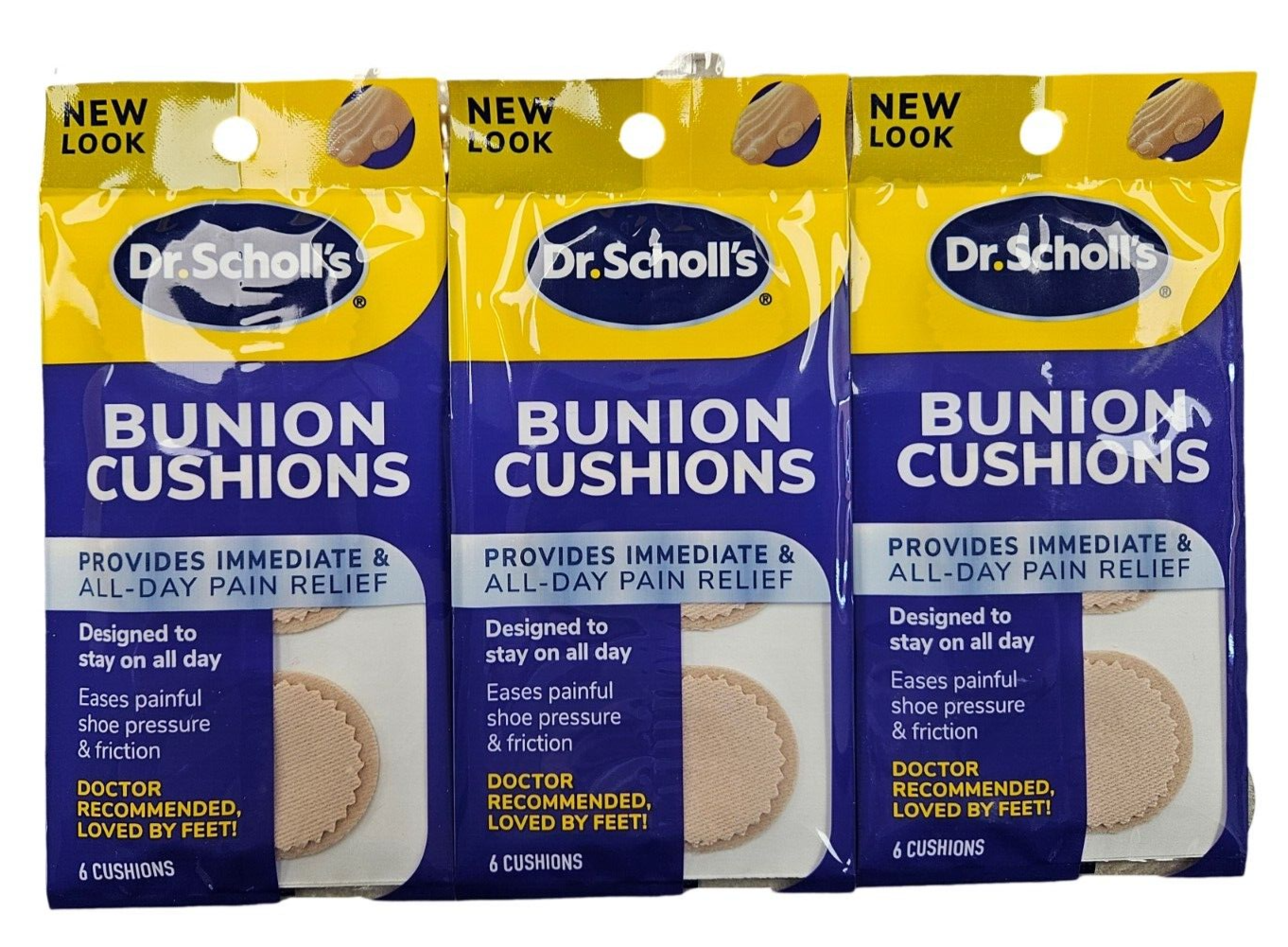 Dr Scholls BUNION Cushions Felt 6ct ( 3 pack )