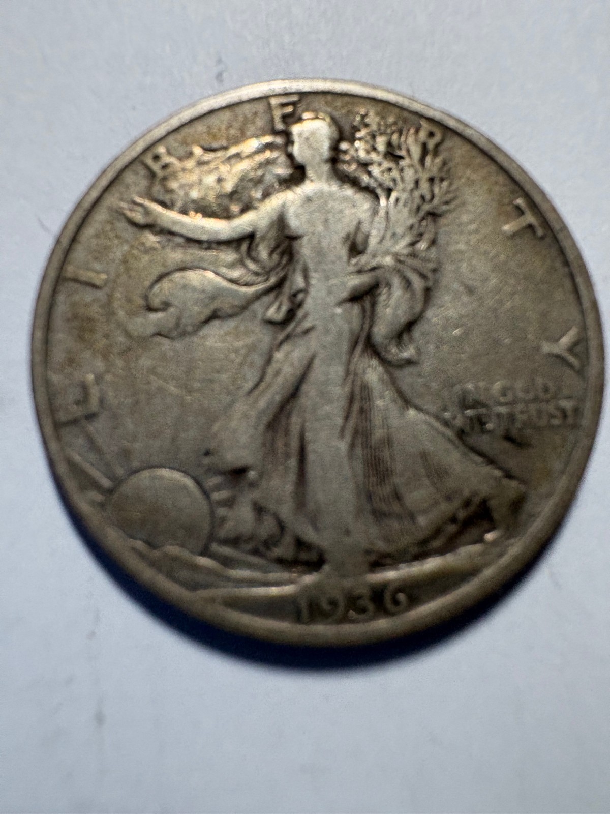 1936 Walking Liberty Silver Half Dollar  Circulated  No Mint Mark