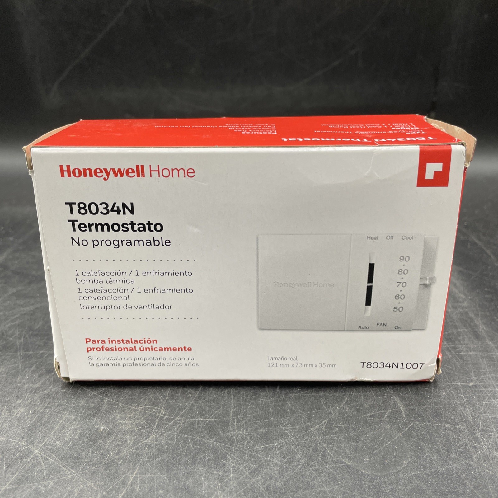 Honeywell T8034N1007 Single-Stage Thermostat, White