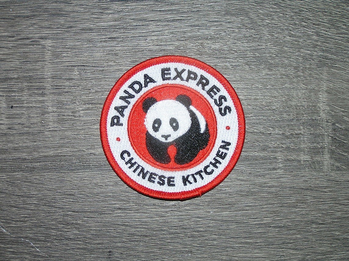 Panda Express Chinese Kitchen Embroidered Iron On Patch 3" x 3"