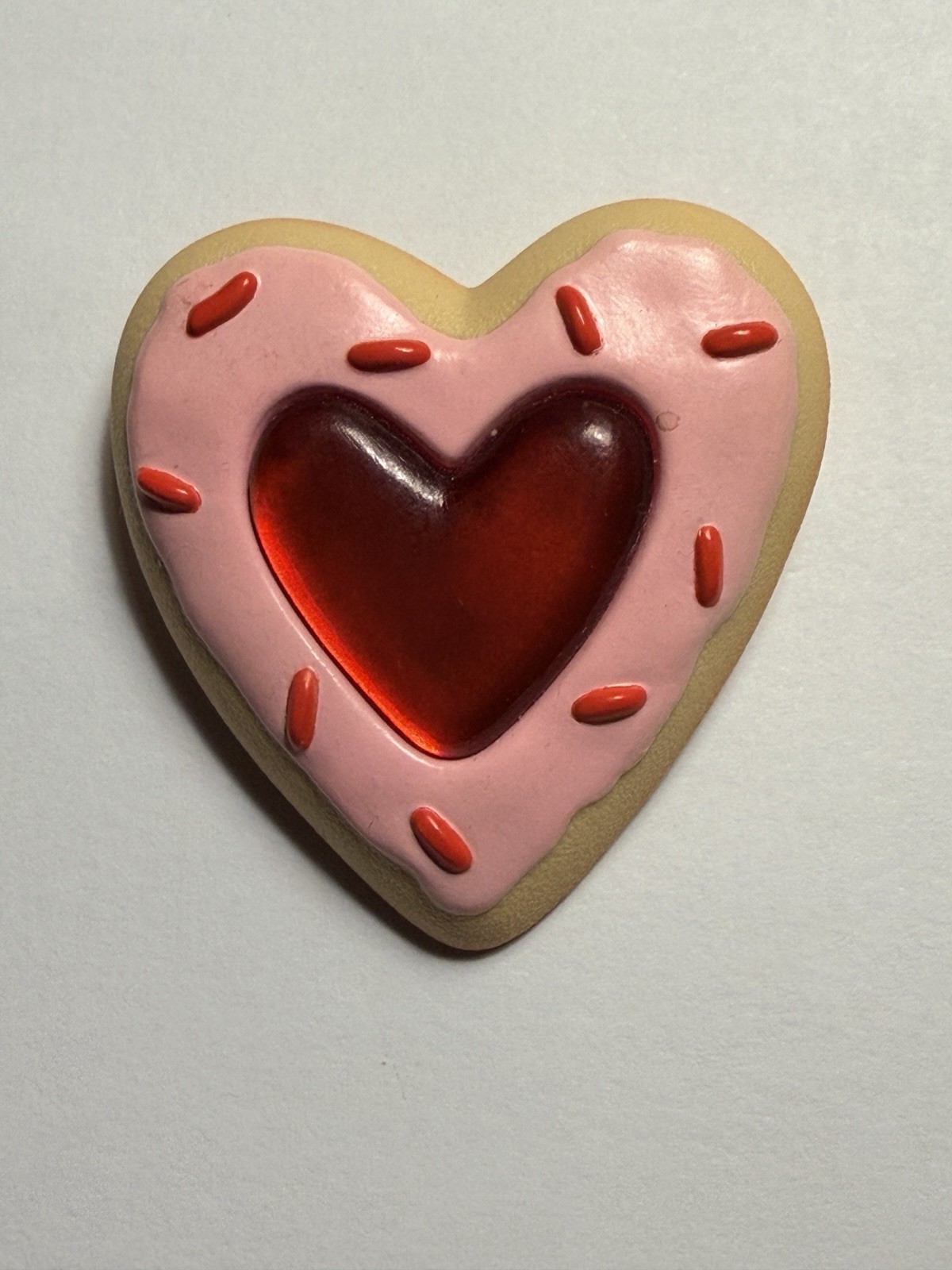 Hallmark Heart Shaped  Valentine Pin Cookie with sprinkles