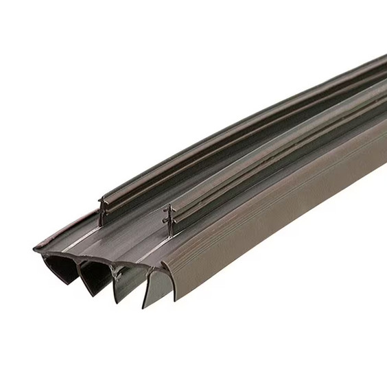 36 in. Brown Vinyl Concealed Kerf Channel Fit Under Door Seal