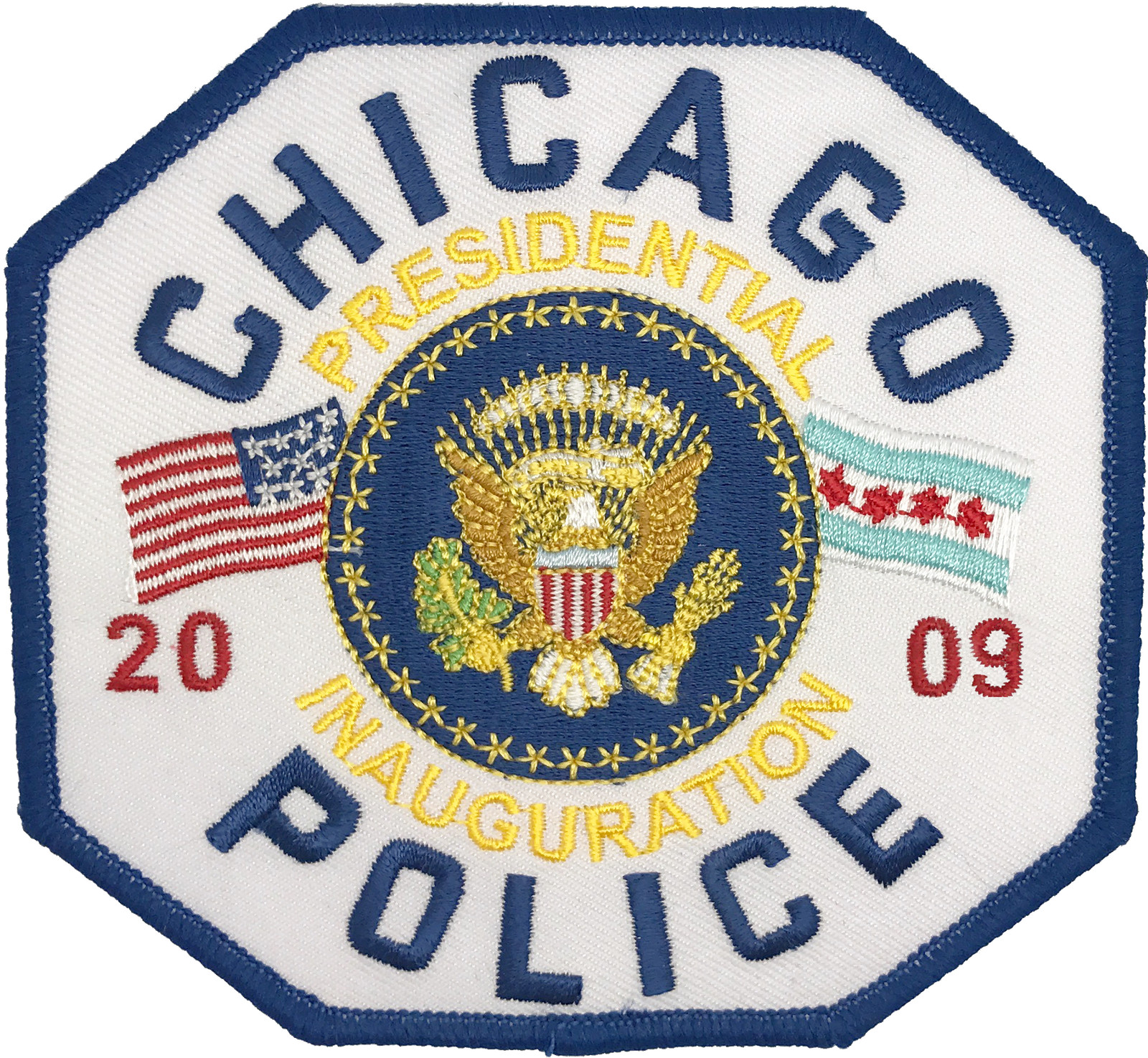 CHICAGO POLICE SHOULDER PATCH: 2009 Inauguration of the 44th President - Bara...