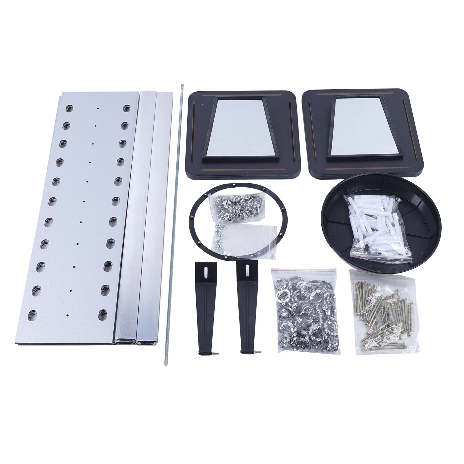 360° Rotating Glasses Display Rack for 44 Pairs with Adjustable Mirrors