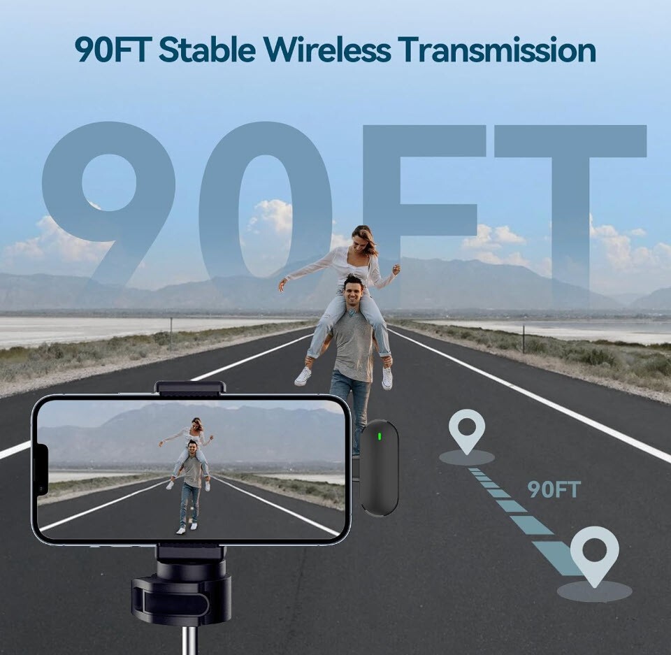 2PK Wireless Lavalier Microphone, Clip for iPhone w/600mAh Charging Case