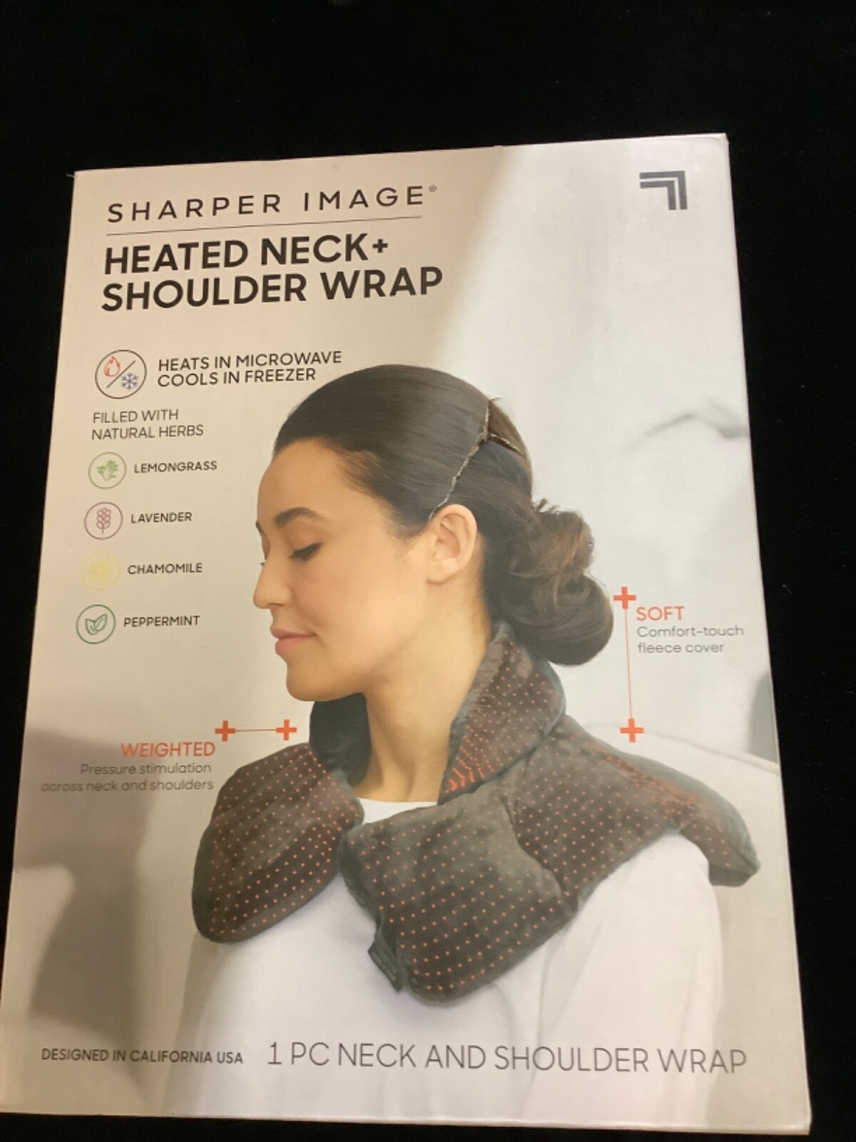 Sharper Image Heat Cold Neck Shoulder Wrap Lemongrass Lavender Chamomile