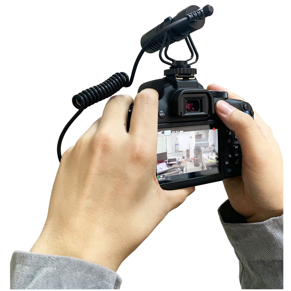 Universal Video Microphone Condensor For Nikon Canon DSLR Camera Android Mic US