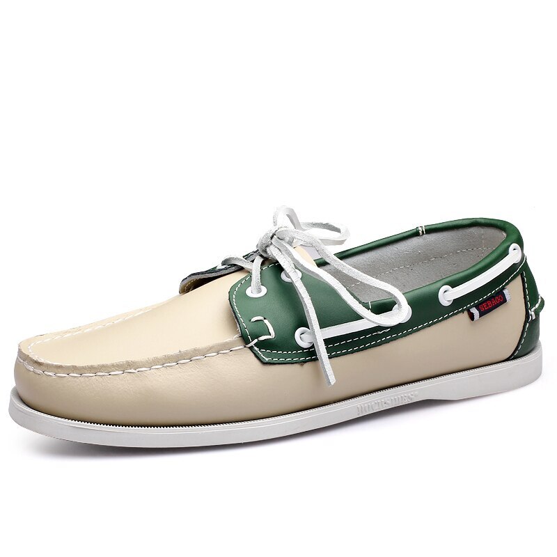 Genuine Leather Mens Comfortable Casual Boat Shoes Fashion Loafers Driving Shoes
