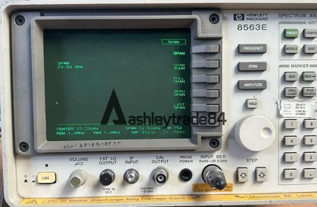 1PC HP 8563E 30 Hz - 26.5 GHz Spectrum Analyzer USED