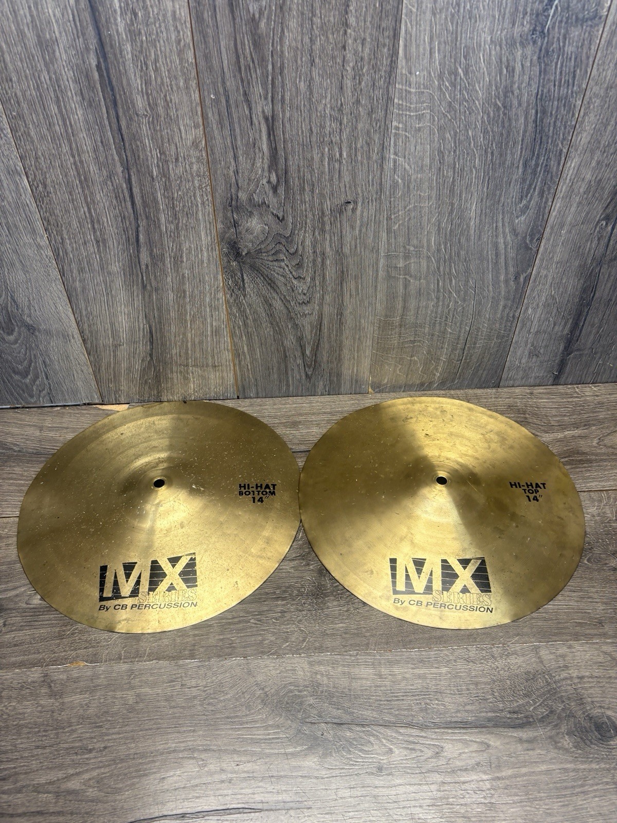Brass CB Percussion MX Series 14" Hi-Hat Cymbals Top & Bottom