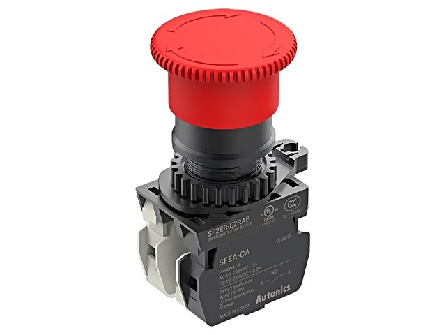 SF2ER-E1R3B Switch: Safety - 22mm Rod.Pos: 2 NC x3 Red Mushroom - SF2ER AUTONI