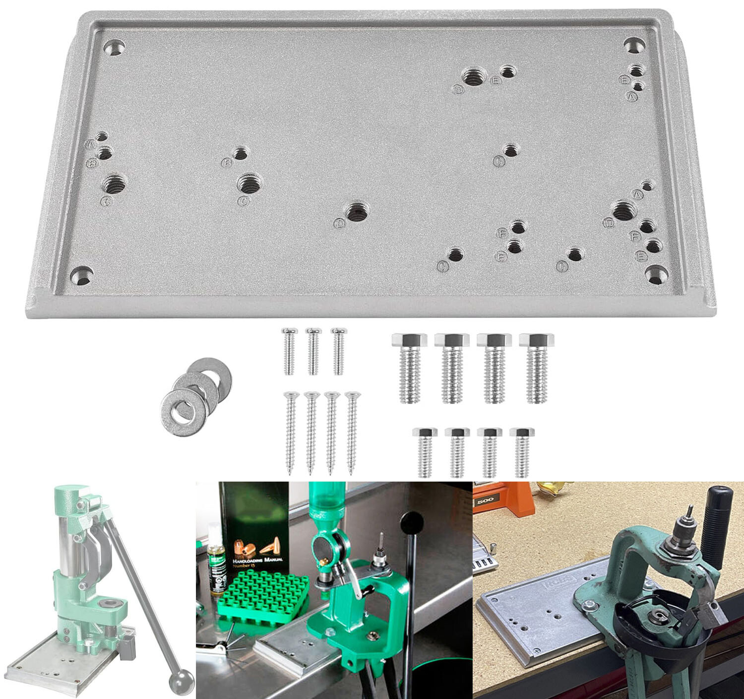 9206 Shell Holder Accessory Base Plate - 3 9282 Fits RCBS Presses and Tools