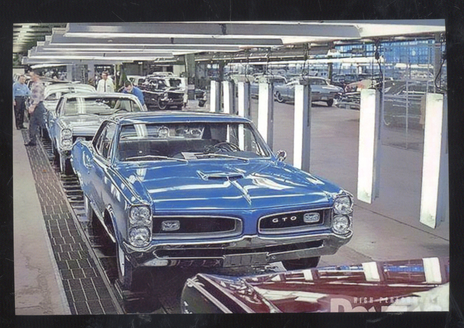 1967 PONTIAC GTO DETROIT MICHIGAN CAR FACTORY ADVERTISING POSTCARD COPY